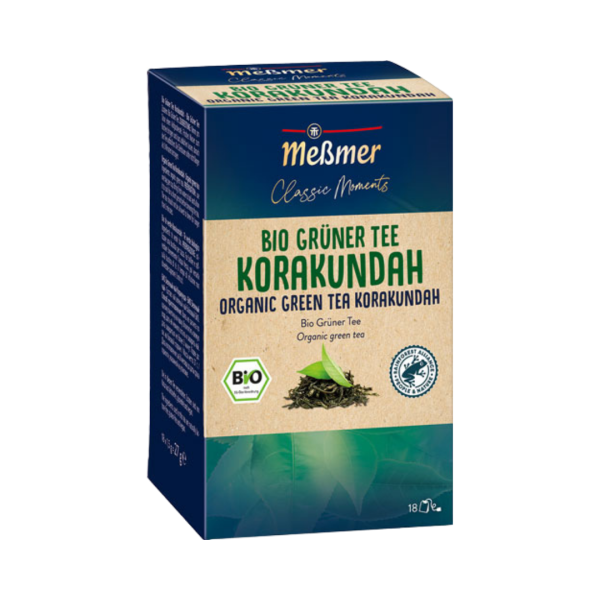 Meßmer Classic Moments Bio Grüner Tee Korakundah, Teebeutel im Kuvert, 2. Entnahmefach/displaytauglich, 27g